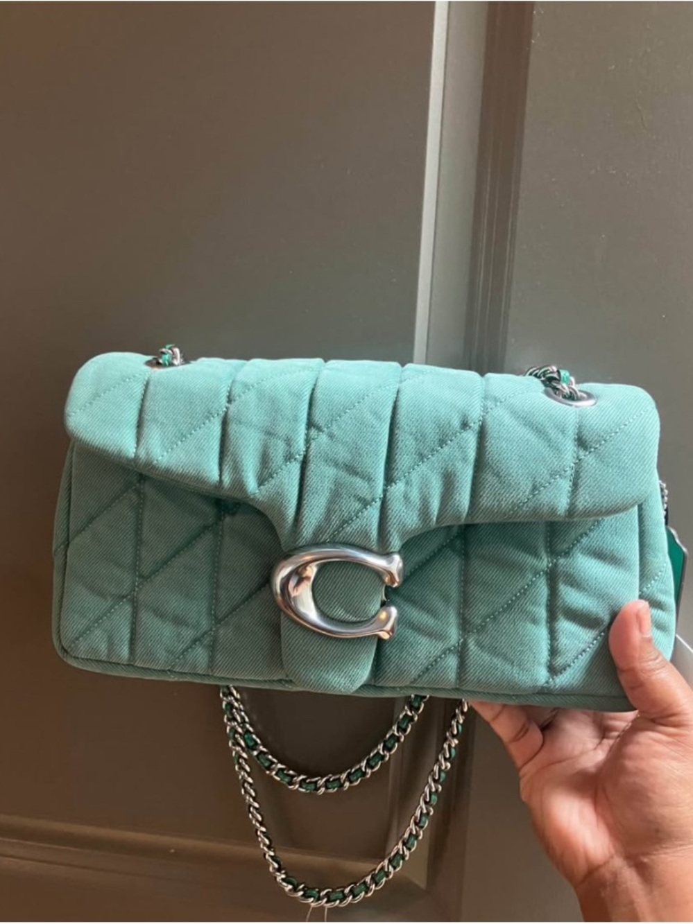 Coach Tabby  Teal Shoulder/Cross body Bag